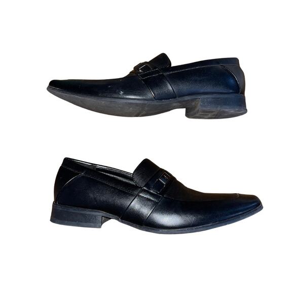 Calvin Klein Men's Black Slip on Dress Shoes Loafer Oxford Size 10 - Picture 2 of 5